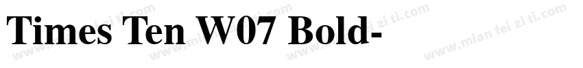 Times Ten W07 Bold字体转换